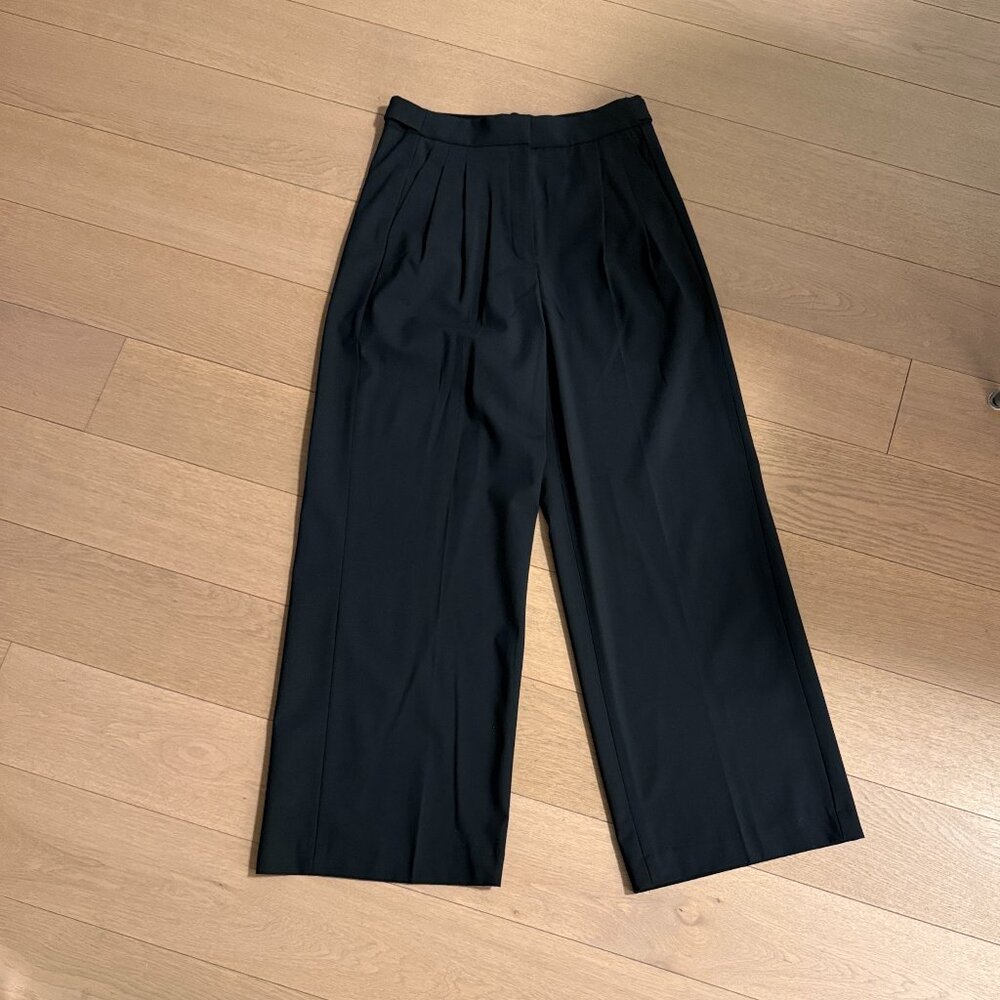 Black Babaton high rise wide leg pants from Aritzia